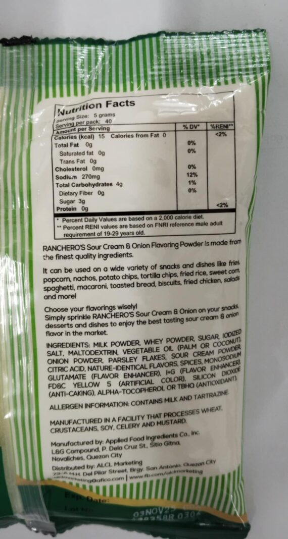 Rancheros Sour Cream and Onion Powder Flavor 200g - Image 5