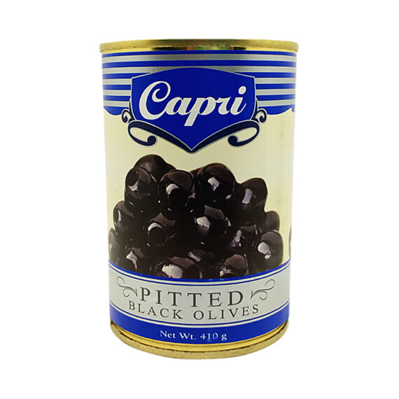 Capri Pitted Black Olives in Can 410G