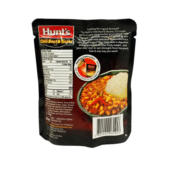 Hunts Chili Beef & Beans 100G - Image 2