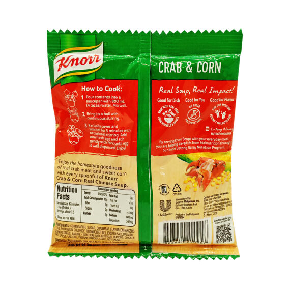 Knorr Crab and Corn Real Chinese Soup 55G - Image 2