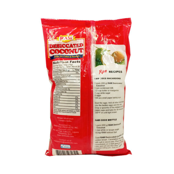 Ram Desiccated Coconut 200G - Image 2