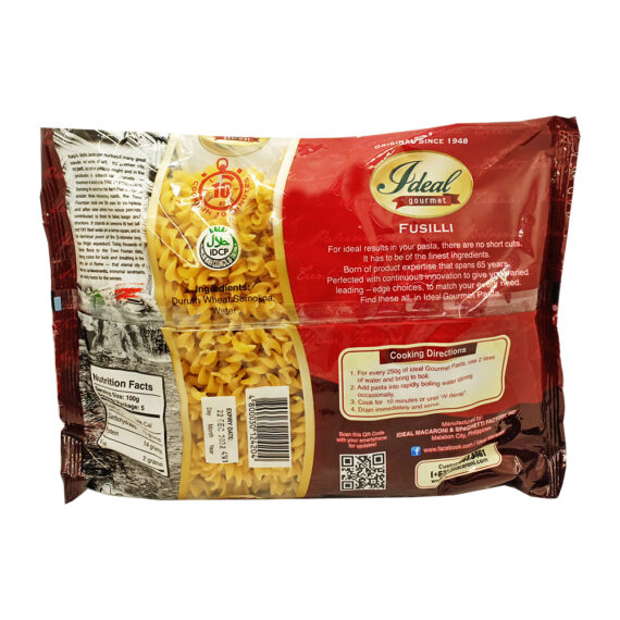 Ideal Gourmet Pasta Fusilli 500G - Image 2