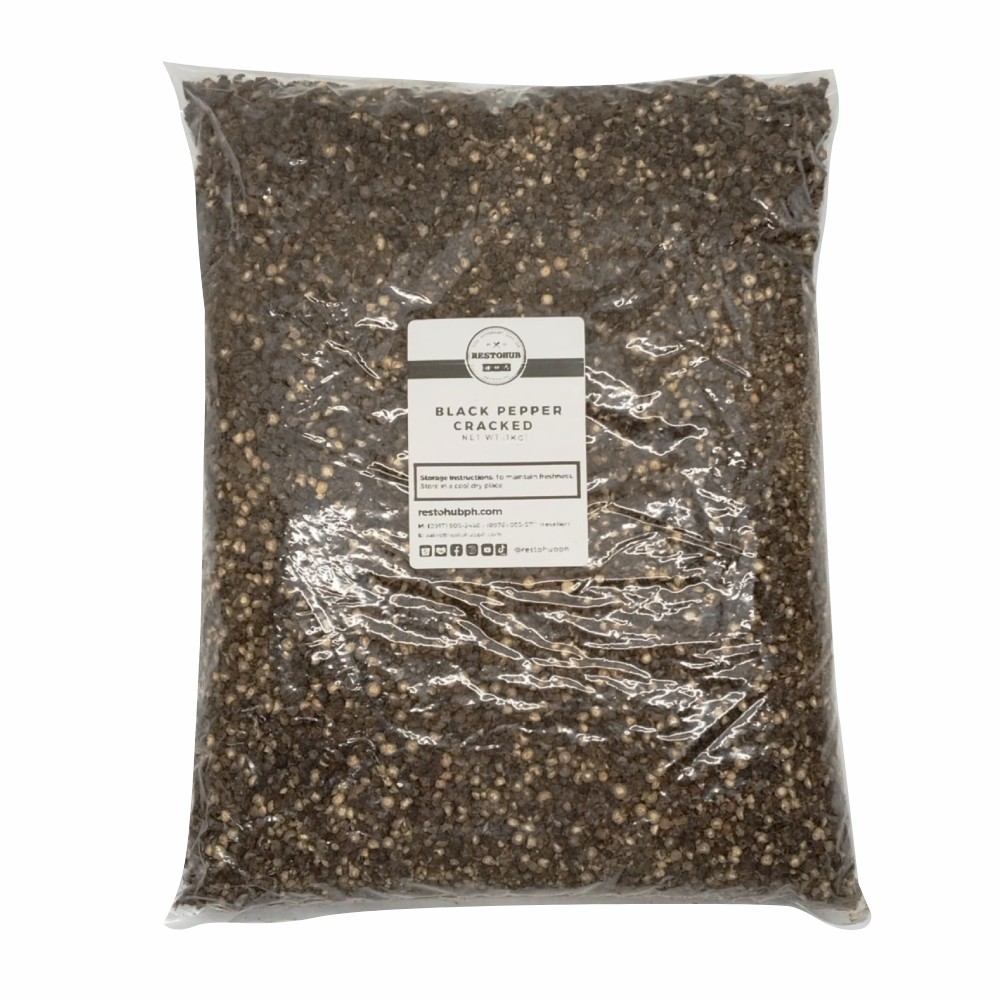 1kg Restohub Pure Black Pepper Cracked