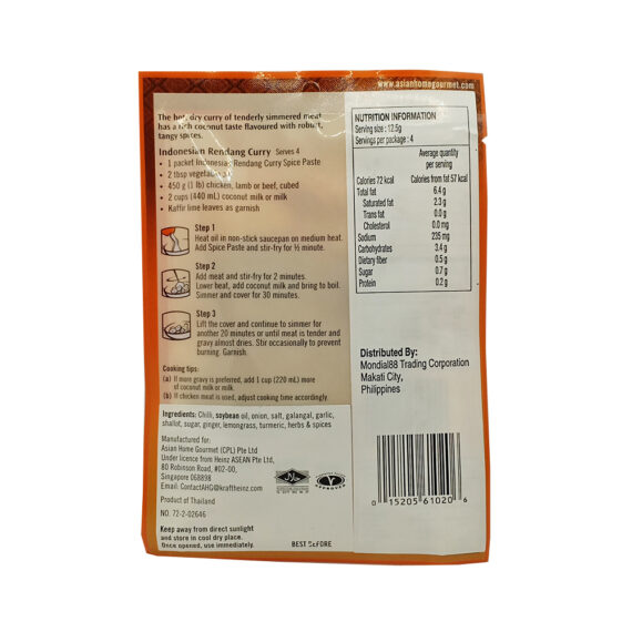 Indonesian Rendang Curry Spice Paste Hot 50G - Image 2