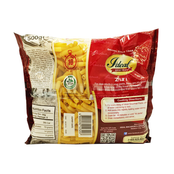 Ideal Gourmet Pasta Ziti 500G - Image 2